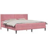  Okvir kreveta s madracem s uzglavljem 2 pcs Ružičasta Baršun - Ružičasta 200 x 200 cm | shoptok.hr