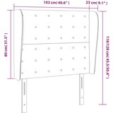  Uzglavlje s ušima plavo 103x23x118/128 cm od tkanine | shoptok.hr