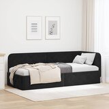 vidaXL kutni okvir kreveta s uzglavljem crna 80 x 200 cm baršun | shoptok.hr