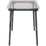 vidaXL Stol za vrt Crna 80 x 40 x 45 cm Poli ratan | shoptok.hr