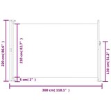  Uvlačiva bočna tenda za terasu 220 x 300 cm siva | shoptok.hr