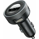 Baseus avtomobilski FM-oddajnik + avtopolnilec, BT 5.0, microSD, aux, črn | Shoptok.si