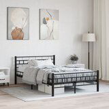 Maison Chic Posteljni okvir - Dvoposteljna postelja - Zakonska postelja črn jeklen 140x200 cm-J14166, (21764774) | Shoptok.si