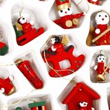  Set božićnih ukrasa od drveta - 30 komada | shoptok.hr