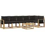  Set vanjskih sofa 7 kom. Bijela i crna | shoptok.hr