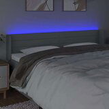  Posteljno vzglavje svetlo sivo 203x16x78/88 cm blago, (20932657) | Shoptok.si