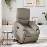 Maison Chic Električni masažni stol - Relax naslanjač s funkcijo vstajanja kapučino um. usnje, (22061768) | Shoptok.si
