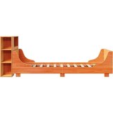  Posteljni okvir brez vzmetnice voščeno rjav 75x190 cm borovina | Shoptok.si