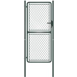 vidaXL Vrtna vrata iz jekla 100x175 cm zelena | Shoptok.si