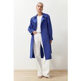 Trendyol saks oversize wide cut belted water repellent long trench coat Cene