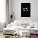  Slika - Pixel Game Over 60x90 U crnom drvenom okviru | shoptok.hr
