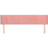  Vzglavje z ušesi roza 203x16x78/88 cm žamet, (20932639) | Shoptok.si