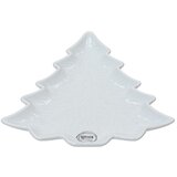 Dekordom Porcelanski tanjir u obliku jelke 20cm 604080 - White - KMG Cene