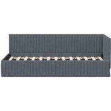  Kutni okvir kreveta Tamno siva 80 cm x 200 cm Baršun | shoptok.hr