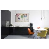  Slika - The World map - colored smoke trails - triptych 60x40 | shoptok.hr