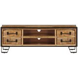 TV ormarić s ladicama od masivnog drva manga 120 x 30 x 40 cm | shoptok.hr