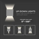  LED Spoljno zidno svetlo LED/5W/230V 4000K IP65 sivo | Eponuda.com