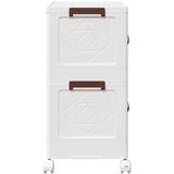  Složiva kutija za pohranu s kotačima 2nivoa 75 L 64x40x76 cm | shoptok.hr