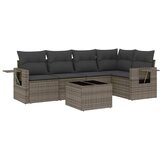 Maison Chic Seti vrtnega pohištva - Vrtna garnitura - Vrtni pohištvo set 6-delna z blazinami siv poli ratan, (21803855) | Shoptok.si