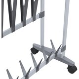  Stalak za cipele s kotačićima srebrni 89 x 27 x120 cm | shoptok.hr