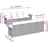  9-dijelni vrtni kauč set s jastucima bež poli ratan akacija | shoptok.hr