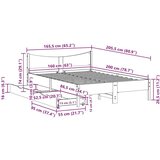 vidaXL Posteljni okvir s predali 160x200 cm borovina | Shoptok.si