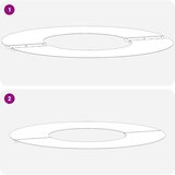  Pogodno za ravni drveni prsten Srebrno Ø30 / 60 cm | shoptok.hr