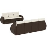  8-dijelni set vrtnih sofa s jastucima smeđi od poliratana | shoptok.hr