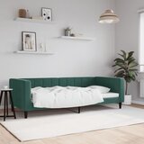 vidaXL Raztegljiva postelja temno zelena 90x200 cm žamet Cene