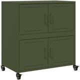  The Living Store Komoda olivno zelena 68,5x39x72 cm hladno valjano jeklo - Komoda, (21496593) | Shoptok.si