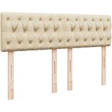 vidaXL Krevet s oprugama i madracem krem 160x200 cm od tkanine | shoptok.hr