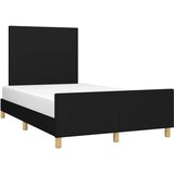  Za krevet s uzglavljem crni 120 x 200 cm od tkanine | shoptok.hr