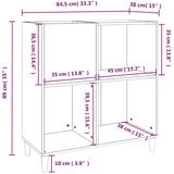 Ormarić za ploče crni 84,5 x 38 x 89 cm od konstruiranog drva | shoptok.hr