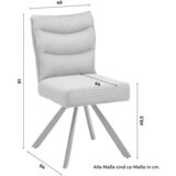 Bessagi Home Stol Fina, Siva, Rebrasti Žamet | Shoptok.si