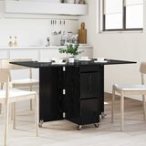  Blagovaonski stol 140 x 80 x 77 cm Konstruirano drvo Crni hrast Cijene