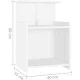  Noćni ormarići 2 kom bijeli 40 x 35 x 60 cm konstruirano drvo | shoptok.hr