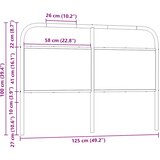  Zamjensko uzglavlje boja hrasta sonome 120 cm čelik i konstruirano drvo | shoptok.hr