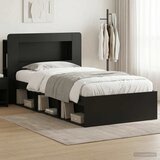  Okvir kreveta s pohranom Crna 75 x 190 cm Konstruirano drvo | Eponuda.ba