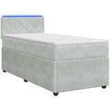  Boxspring krevet s madracem Svjetlosiva 80 x 200 cm Baršun | shoptok.hr