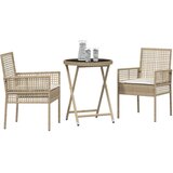  Set vrtne bistro stolice od 3 komada s jastučićima bež poliratan | shoptok.hr