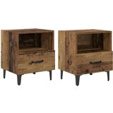 vidaXL Noćni ormar s ladicama 2 pcs Staro drvo 40 x 35 x 47.5 cm | shoptok.hr