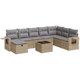 vidaXL 9-dijelni set vrtnih sofa s jastucima bež od poliratana | shoptok.hr