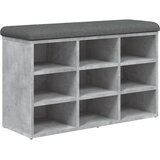  Klupa za cipele siva boja betona 82x32x50 cm konstruirano drvo | shoptok.hr