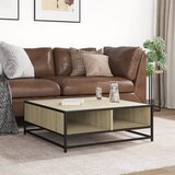  Stol za kavu Sonoma hrast 80x80x30 cm Konstruirano drvo i metal | shoptok.hr