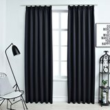  Zavjese za zamračivanje s kukama 2 kom antracit 140 x 175 cm | shoptok.hr