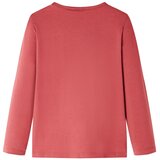  Dječja majica dugih rukava tamnoružičasta 128 | shoptok.hr