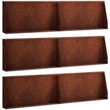  Zid za zadržavanje 6 kom. 80 x 12 x 30 cm Otporni čelik Rđa | shoptok.hr