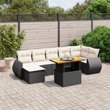  8-dijelni set vrtnih sofa od poliratana s jastucima crni Crna 100 x 55 x 73 cm | Shoptok.si