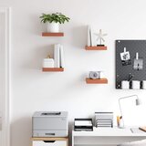 Polica na zidu 4 pcs Crvena 23 x 23,5 x 4 cm Konstruirano drvo | shoptok.hr