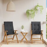 vidaXL Nagibne vrtne stolice s jastucima 2 kom od masivne tikovine | shoptok.hr